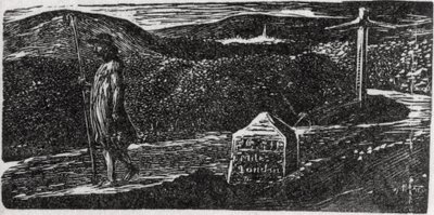 Colinets ønske om at lære fremmede lande at kende, illustration fra Dr. Thortons "The Pastorals of Virgil af William Blake